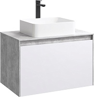 Aqwella Тумба для умывальника Mobi 80 бетон светлый